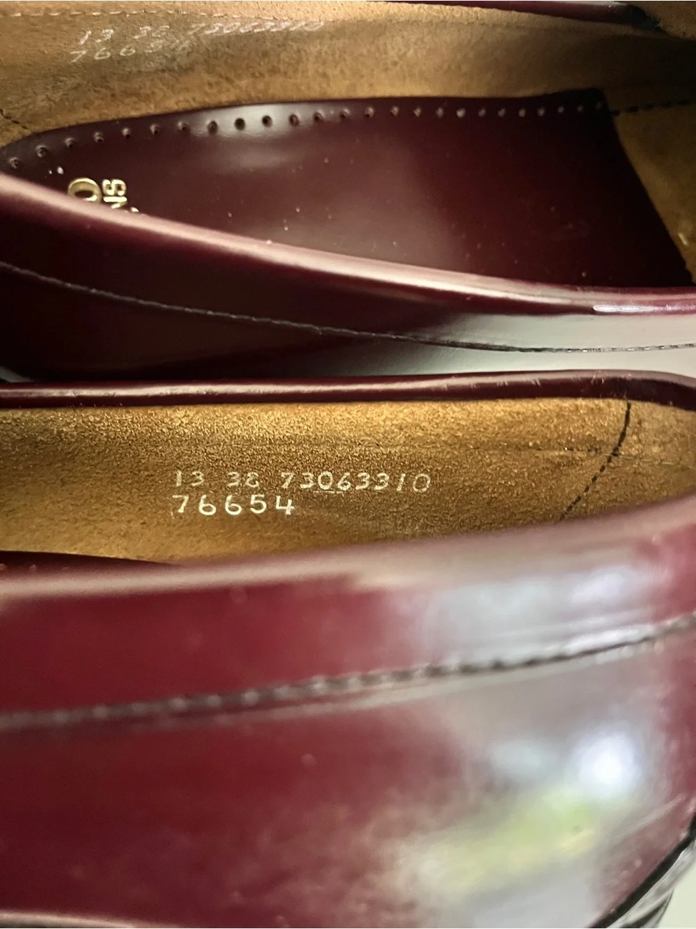 Sebago ‘Classic Dan’ Burgundy Leather Penny Loafers, Size 13